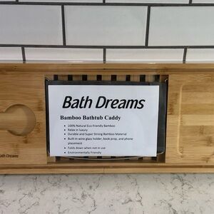 Bamboo Bathtub Caddy